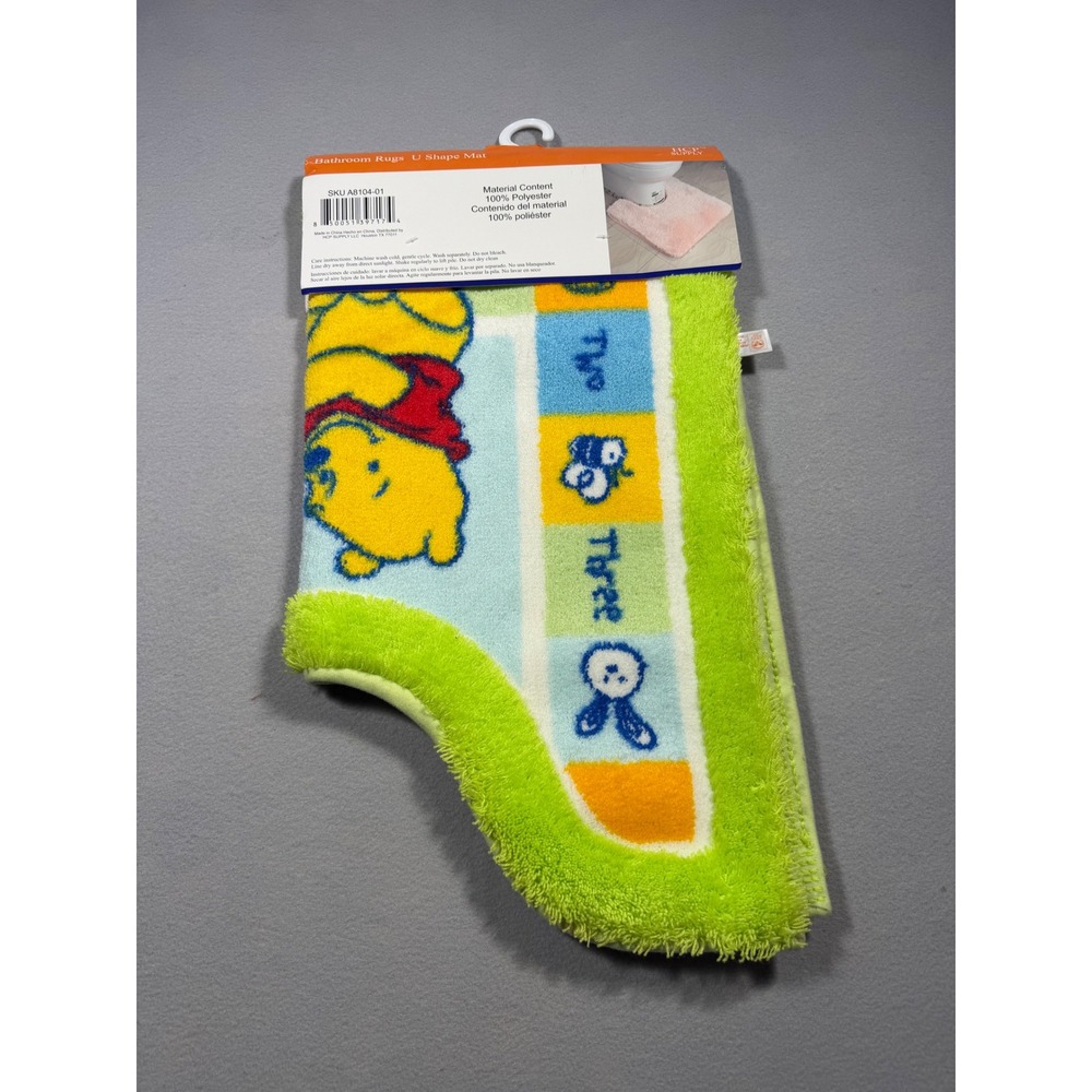 Disney Winnie the Pooh U Shape Bathroom Rug Mat Lime Green A8104-01 NEW